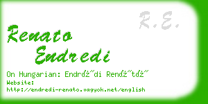 renato endredi business card